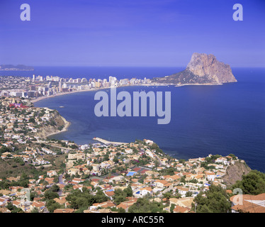 Riesigen Meer Rock, Penon de Ifach, Calpe, Costa Blanca, Valencia, Spanien, Europa Stockfoto