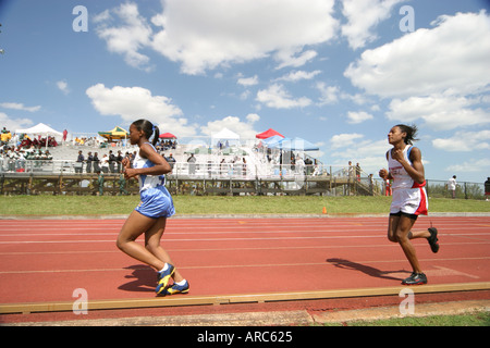 Miami Florida, Tropical Park, Greater Miami Athletic Conference, Meisterschaften, Leichtathletik, Sport, Leistung, Unterhaltung, High School, Campus, Studenten Stockfoto