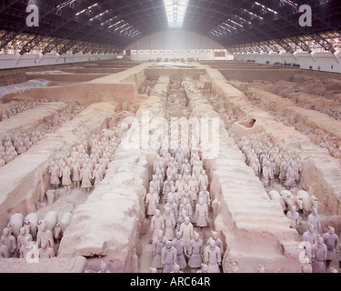 Sechstausend Terrakottafiguren zweitausend Jahre alt, Armee der Terrakotta-Krieger Stockfoto