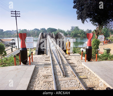 Die Todesbahn Brücke über den River Kwai, Kanchanaburi, Provinz Kanchanaburi, Thailand, Südostasien Stockfoto