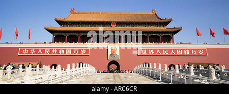 Tor des himmlischen Friedens (Tiananmen), Platz des himmlischen Friedens, Peking, China, Asien Stockfoto