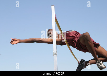 Miami Florida, Tropical Park, Greater Miami Athletic Conference, Meisterschaften, Leichtathletik, Sport, Leistung, Unterhaltung, High School, Campus, Studenten Stockfoto