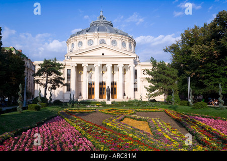 Piata George Enescu, rumänischer Athenaeum Konzertsaal, Bukarest, Rumänien, Europa Stockfoto