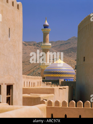 Moschee aus dem Fort, Nizwa, Oman Stockfoto