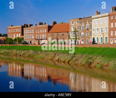 North Brink, einer von Englands besten georgianischen Straßen, Wisbech, Cambridgeshire, England Stockfoto