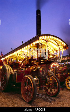 Showmans Engine an die Great Dorset Steam Fair Blandford Forum England UK Stockfoto