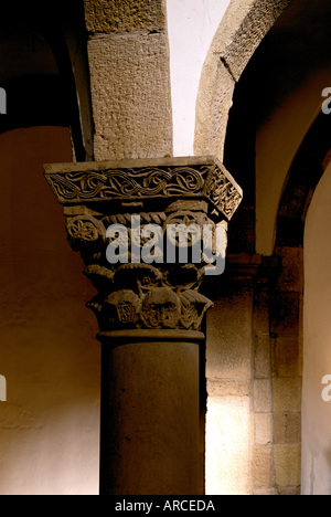 Speyer, Dom, Kapitell in der Taufkapelle Stockfoto