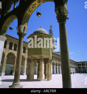 Treasury bedeckt in Mosaik, große Moschee aus Omayyad Zeit, 705 AD, Damaskus, Syrien Stockfoto