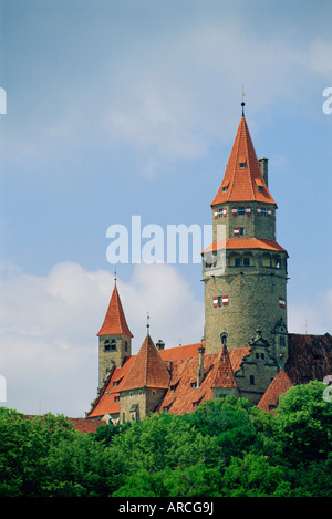 Rozmberk nad Vltavou, 13. Jahrhundert Burg Rozmberk Familie, Böhmen, Tschechische Republik, Europa Stockfoto