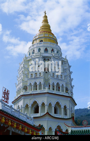 Außenseite des Ban Po Tha Pagode (Zehntausend Buddhas), Kek Lok Si Temple, Penang, Malaysia, Asien Stockfoto