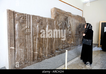 Exponat aus Persepolis im nationalen archäologischen Museum in Teheran-Iran Stockfoto