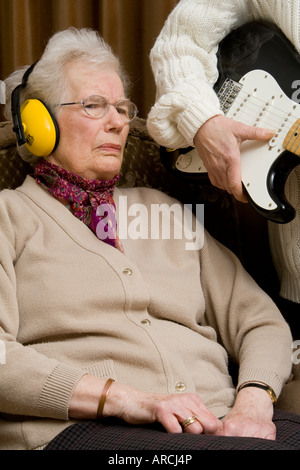 Gehörschutz. Stockfoto