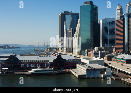 South Street Seaport und das Finanzviertel, Manhattan, New York City, New York, Vereinigte Staaten von Amerika, Nordamerika Stockfoto