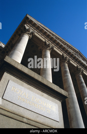 Die Royal Exchange, City of London, London, England, Vereinigtes Königreich, Europa Stockfoto