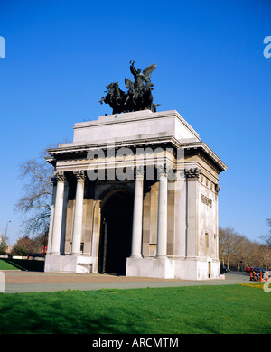 Bogen Sie am Hyde Park Corner, London, England, UK Stockfoto