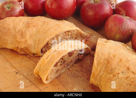Apple Strudel und rote Äpfel, Schweiz, Europa Stockfoto