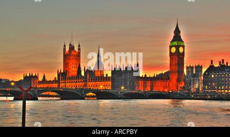 London-Houses of Parliament und big Ben (Querformat) Stockfoto