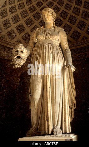 Melpomene, die Muse der Tragödie, 50 v. Chr. vom römischen Theater von Pompeji Stockfoto