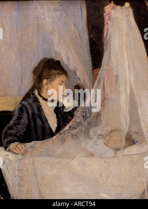 Le Berceau von Berthe Morisot Franch Französisch Frau Baby Stockfoto