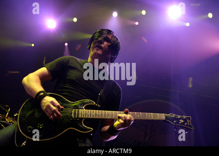 Funeral For A Friend Schlagzeile den Geschmack des Chaos Tour Cardiff International Arena South Wales UK Stockfoto