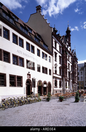 Leipzig, Alte Nicolaischule, Stockfoto