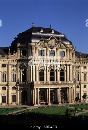 Würzburg, Residenz, Östliche Gartenfassade, Corps de Logis Stockfoto