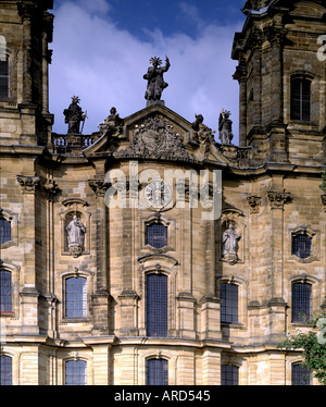 Vierzehnheiligen, Wallfahrtskirche, Turmfassade, Detail Stockfoto