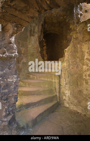 Dirleton East Lothian Schottland Schritte im Schloss Stockfoto