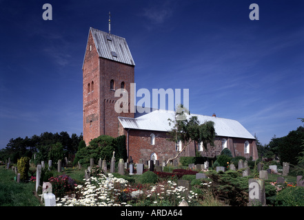 Süderende (Insel Föhr), St. Laurentii, Blick von Südwesten Stockfoto