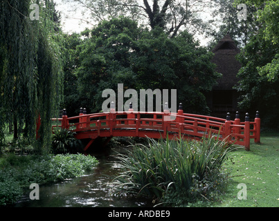 Heale Garten, japanischen Brücke, Stockfoto