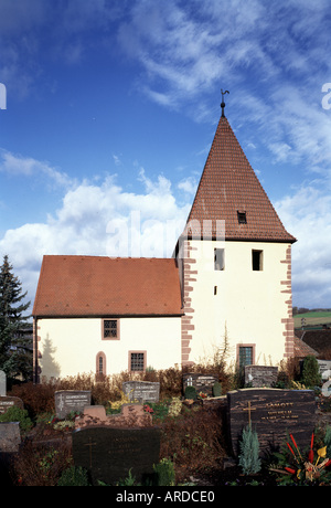 Urphar, Jakobuskirche, Blick von Süden Stockfoto