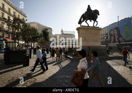 Puerta del Sol, Madrid, Spanien Stockfoto