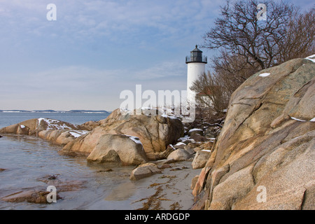 Annisquam Leuchtturm, Gloucester, Massachusetts Stockfoto