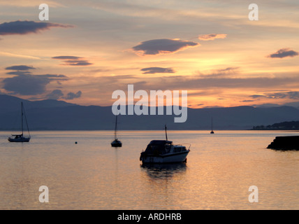 Moray Firth Sonnenuntergang bei North Kessock, Inverness.   XPL 3559-346 Stockfoto