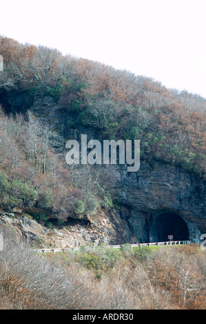 Tunnel, schroffen, Schönheit des Herbstes in der Blue-Ridge, rot, gelb, Orange, grün, Parkway, Farben Stockfoto