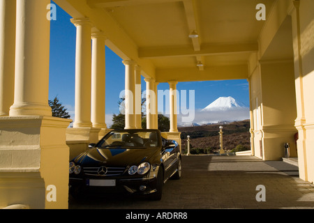 Grand Chateau und Mt Ngauruhoe Central Plateau Nordinsel Neuseeland Stockfoto