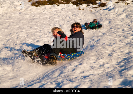 Rutscht der Schnee Mt Ruapehu Central Plateau Nordinsel Neuseeland Stockfoto