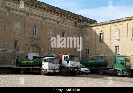 Pol Roger Champagner Haus Epernay Frankreich Europa EU. Wein-Tanker LKW. Stockfoto