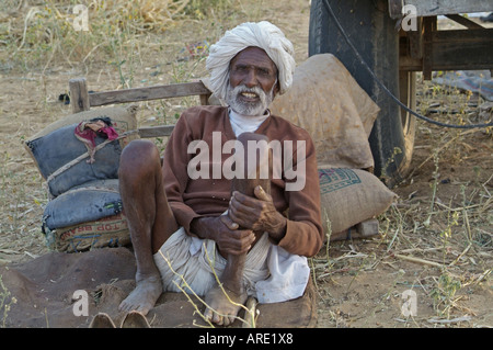 Kamel Trader bei der Pushkar Kamel Messe in Indien Stockfoto