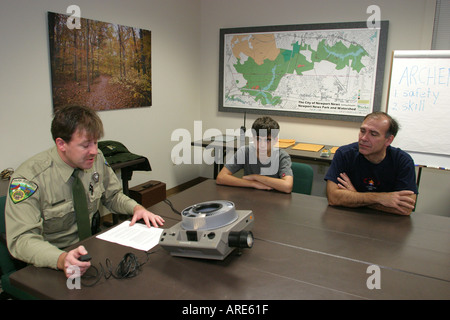 Virginia Newport News Park,Erholung,Landnutzung,Natur,Natur,Landschaft,Landschaft,Umwelt,Ökologie,Park,Öffentliches Land,Erholung,Ranger Station,Arche Stockfoto