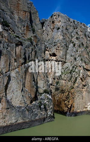 Spanien Andalusien Garganta Del Chorro Desfiladero De Los Gaitanes Stockfoto