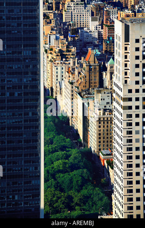 in Midtown Manhattan und den Central Park in New York city Stockfoto