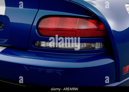 2006 Dodge Viper SRT-10 Coupe blau - Rücklicht Stockfoto