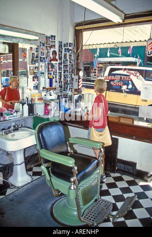 Floyds Barber Shop, Mt. Airy, North Carolina, USA Stockfoto