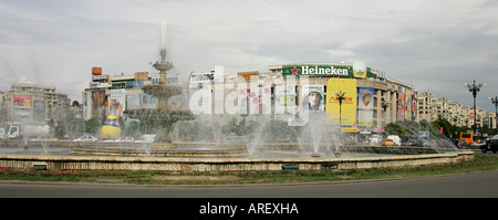 Bukarest Rumänien Romanie Boulevard Bulevardul Unirii Ex-Diktator Nicolae Ceausescu rumänische bürgerlichen Stadt Zentrum Architektur Stockfoto