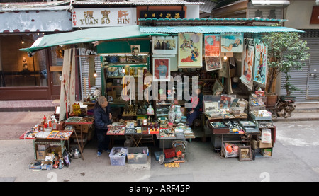 Orientalische Curio Stall in der Cat Street, Hong Kong Stockfoto