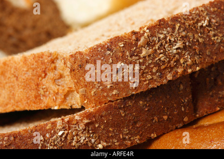 Americana ein Brotbrot geschnitten Nahaufnahme Niemand von oben Unschärfe Hintergrund Niemand horizontal in USA Hi-res Stockfoto