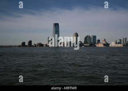 Jersey City Skyline einschließlich 30 Hudson Street New Jersey USA, November 2007 Stockfoto
