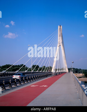 Fusse Brücke Warschau Polen Stockfoto