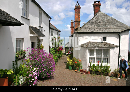 Straße in Nord-Devon Clovelly Stockfoto